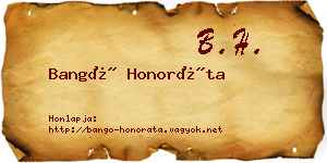 Bangó Honoráta névjegykártya